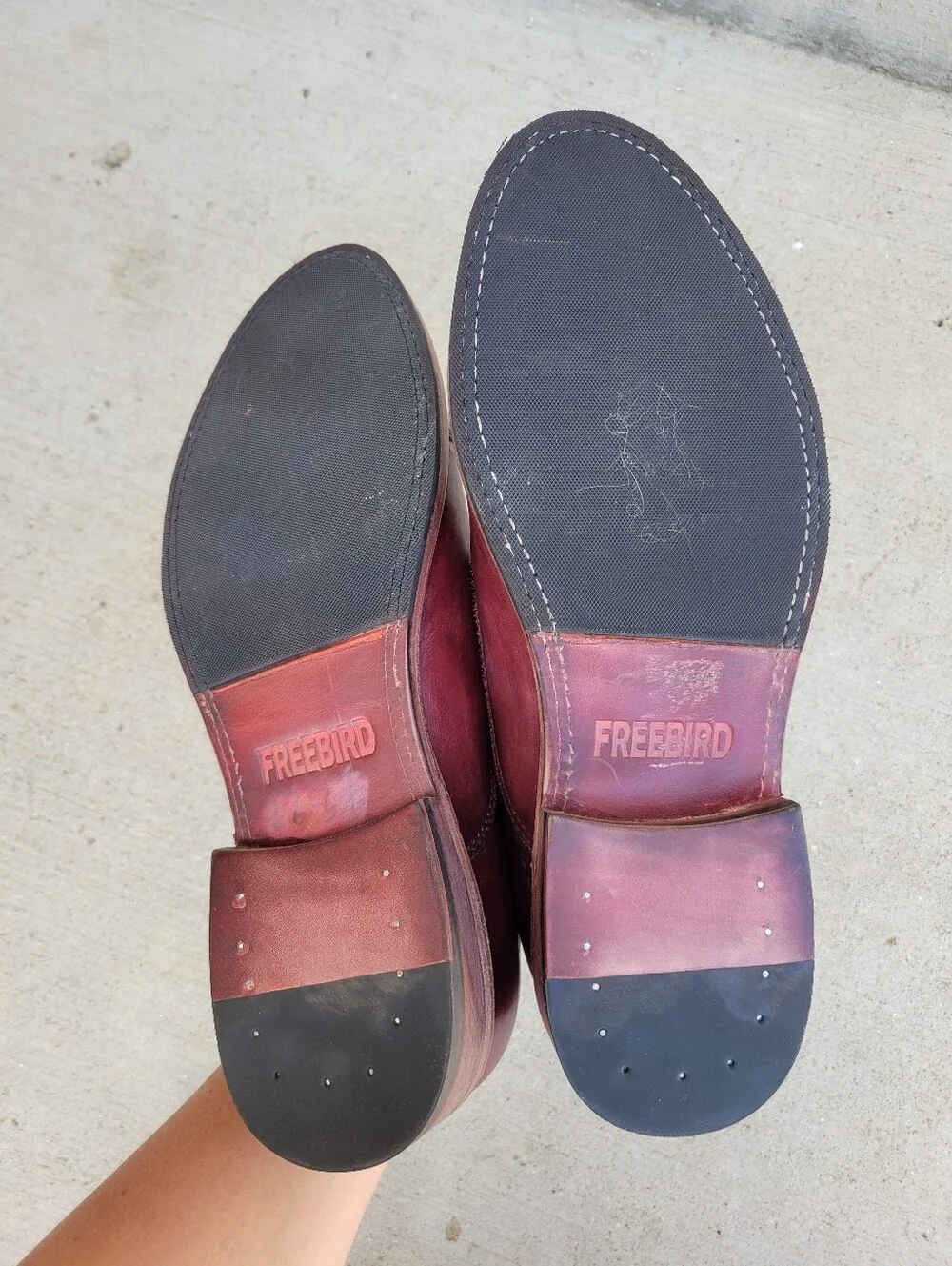 Freebird Men's Detrick Oxford Dress Slip On Leather Low Heel Oxblood Size 10